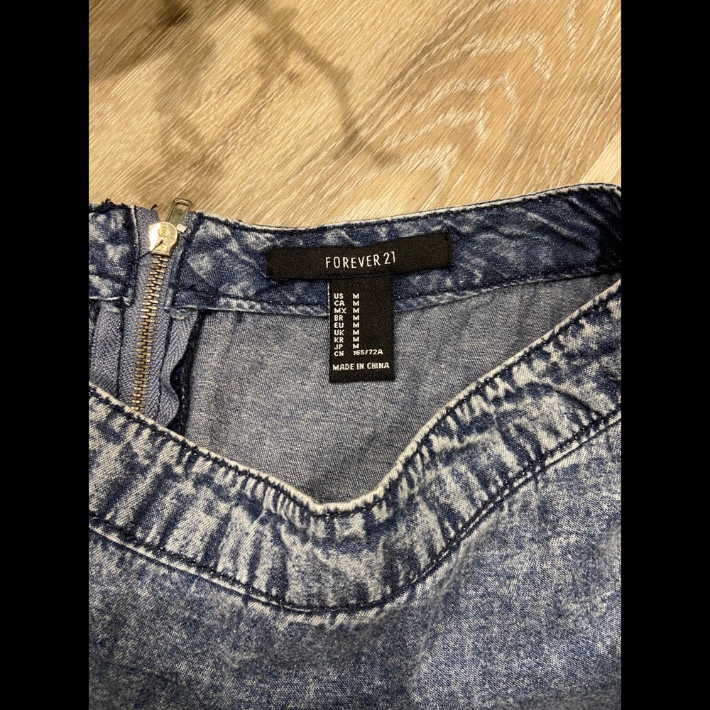 Short Flare Skirt- Forever 21- Blue/Jean- Size M - Picture 4 of 4
